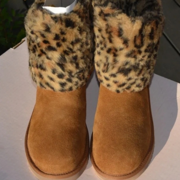 NEW KOOLABURRA BY UGG    LEOPARD FUR BOOTS - Picture 9 of 9